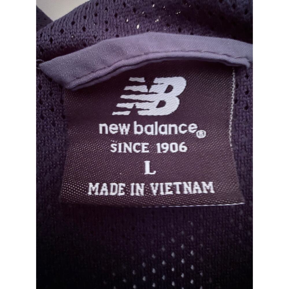New Balance Windbreaker Jacket Mens Large Gray Blue Full Zip Hooded - Picture 3 of 5
